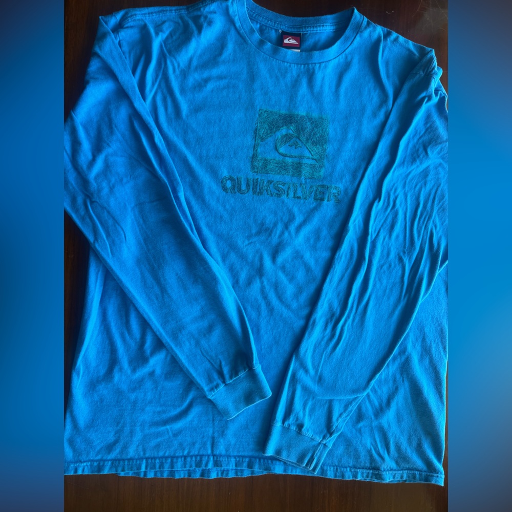 Quiksilver Blue Long Sleeve Shirt
